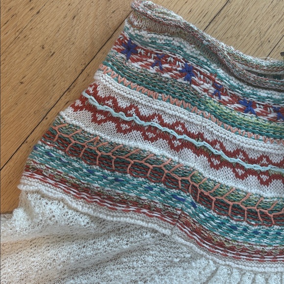 Free People Cream Multicolor Knit Top - Picture 6 of 6